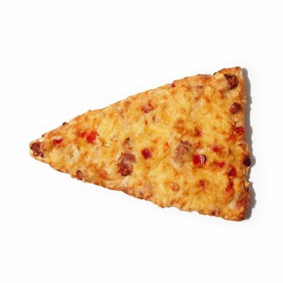 Pizza slice with bacon